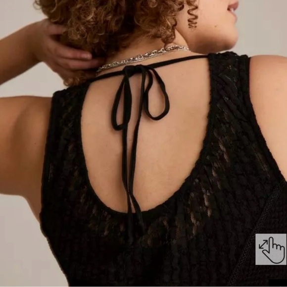 NWT TORRID Festi Henley Scoop Tank size 2X lace boho summer festival concert - Picture 4 of 11